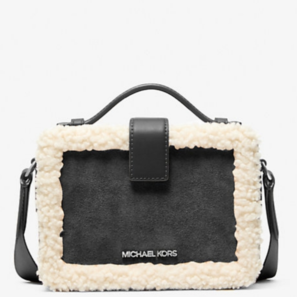 Michael Kors Cooper Suede and Sherpa Crossbody Bag/ BNWT/Sealed/ UNISEX